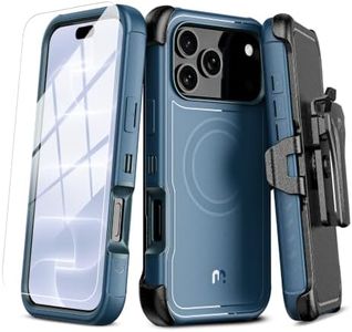 M MYBAT PRO for iPhone 18 Pro Case with Belt Clip Holster,Magnetic Case