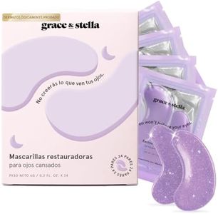 Grace & Stella Parches Ojos Ojeras y Bolsas – Parches Hidrogel Ojos con Retinol y Ácido Hialurónico – 24 Pares, Morado, Vegano, No Testado en Animales