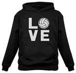 Tstars Volleyball Gifts Hoodies for Teen Girls Women Fans Love Sweatshirts Hoodie Medium Black