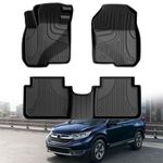 AOMSAZTO Floor Mats for 2017-2022 Honda CRV (Include Hybrid), Non-Slip All-Weather Protection Honda CR-V Car Liner, Custom TPE Odorless CRV Accessories, 1st & 2nd Row Black Set