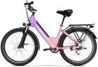YorkE 26“ Electric Bike for Adult,1000W Peak, up 80 Miles Removable Battery Ebike,Adult Electric Bicycles for All Terrain,Men Women E Bike, 7-Speed, Gradient Pink