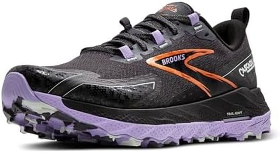 Brooks Women’s Cascadia 18 Mountain Trail Running Shoe - Ebony/Sweet Lavender/Copper - 9 Wide