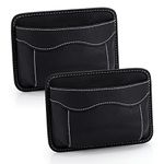 Accmor 2pcs Car Side Pocket Organizer, PU Leather Storage Pocket Pouch Cell Phone Sunglasses Holder for Car, Car Seat Gap Filler Interior Accessories Organizer for Car Seat, Door, Window, Console