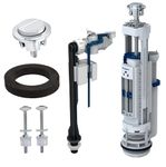 Geberit Toilet Cistern Repair Kit Geberit Type 290 Dual Flush Valve & 380AG Bottom Entry Fill Valve, WRAS Approved, Replacement for Type 280/250, Adjustable Complete Flush Kit