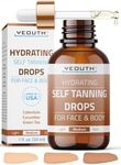 YEOUTH Face Tanning Drops to Add to Moisturizer, Medium Self Tanner, Self Tanning Drops for Face and Body, Hydrating Face Tanner, Bronzing Drops for Face 1oz