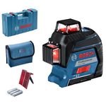 Bosch Professional Laser Level GLL 3-80 (red Laser, Interior, Working Range: up to 30m, 4X Battery, AA, in Carrying case)