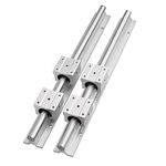 Linear Guide Rail,2 pcs SBR12 600mm Linear Rail+4 Pcs SBR12UU Blocks For CNC Machine