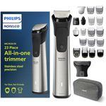 Philips Norelco Multi Groomer 23 Piece Men's Grooming Kit, Trimmer for Beard, Head, Body, and Face - Stainless Steel Precision. No Blade Oil Needed. MG9520/50