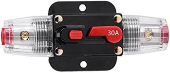 STETION Car Audio 30 Amp Resettable Fuse Circuit Breaker Car Protect for Audio System Fuse 12-24V DC for Car Audio Amps Overload Protection Fuse (30A)