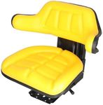 Seat Assembly - Grammer Style Vinyl Yellow fits John Deere 1020 2640 2355 3040 2030 2155 2840 2040 2240 2950 2555 2150 2955 1530 820 2550 1630 830 2130 2750 3140 2940 2440 1640 2350 2020 2140 2755