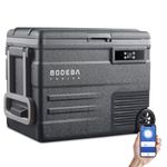 BODEGACOOLER 12 Volt Car Refrigerator,58Quart(55L) Portable Fridge with Wheels,RV Freezer Single Zone,WiFi Control,-4℉-68℉ Electric Cooler,12/24V DC&100-240V AC for Camping,Truck,Travel,Vehicles