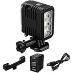 Underwater Lights, LED Waterproof Diving Fill Light 147ft(45m), USB Rechargeable Dimmable 5500-6000k Video Lamp, for Gopro Hero 8 7 6 5 4 3 Action Camera