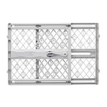 MYPET North States Paws Portable Pet Gate: 26-40" Wide. Pressure Mount. No Tools Needed. Made in USA. Dog Gate 23" Tall, Expandable, Durable Dog Gates for Doorways, Light Gray