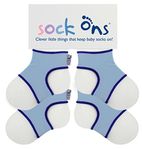 Sock Ons - Baby Sock Holders - 12-18 Months - 2 Pack (2 x Baby Blue) - Amazing Value Pack - Keep Baby