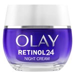 Olay Retinol 24 Night Cream Face Moisturiser, Skincare with Antioxidant Vitamin E Overnight Anti Aging Skin Care: Smooths, Renews and Hydrates, 50ml