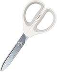 Kokuyo Saxa Scissors, White, Standard Blade, Symmetrical Handle for Both Right-hand and Left-hand, Japan Import (HASA-280W)