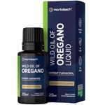 Oregano Oil Drops | High Strength Wild Oregano Liquid | High Carvacrol% | 20ml Vegan Friendly Oil | Dietary Supplement | by Horbaach