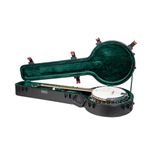 Crossrock Scratch-resistant Hardshell Case for 5-String Resonator styles of Banjos, with TSA Lock, Interior Compartment -Black (CRA980BJBK)