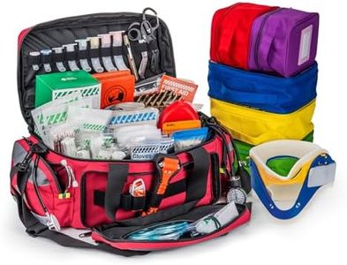 RHINO RESCUE First Responder Large EMT Bag Fully Stocked with Medications, 300+ Supplies Trauma First Aid Kit EMS Advanced Medical Kit for Pre-Hospital, Public Facilities, Paramedics, Firefighters