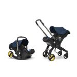 Doona Baby Car Seat & Travel Stroller Deep Blue -Convertible Infant Car Seat, Carry Cot and Pram with 5 Point Safety Harness - Ergonomic Pushchair and Travel System - Latch Base Sold Separately*