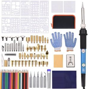 Daseeme Wood Burning Kit with 105Pcs Soldering on Tips Multifunctional Wood Burner Tool Adjustable Temperature 200-450℃ Professional Pyrography Pen for Woodburning Embossing Carving Soldering Adults