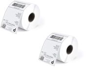 True-Ally 4x6 Thermal Transfer Chromo - 100x150 mm - 400 Labels/Roll - Perforated - (Ribbon Needed to Print) Blank Address Shipping Compatible with TSC, Zebra (Pack of 2)