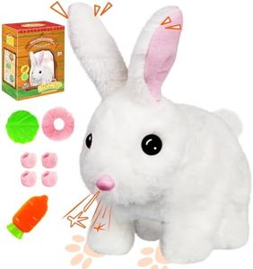 Bilinott Bunny Toys for Kids, Realistic Rabbit Toys with Jumping Action, Wiggling Ears, Twitching Mouth and Nose, Ideal Easter Gifts for Toddlers Kids Aged 3 4 5 6 Years Old