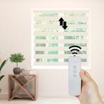 ZEBRA BLINDS motorized Zebra Roller Blinds, Work with remote control, Rechargeable Motorized Blinds, Electric Day and Night Blind(120cm, Cream)
