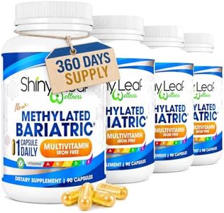 Shiny Leaf Bariatric Multivitamin Iron-Free Capsules for Post Bariatric Surgery Patients, Once Daily Bariatric Vitamins Without Iron for WLS, Sleeve, Gastric Bypass Surgery (1 Year / 360 Caps)