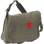 Rothco Canvas Shoulder Bag, Red Star, Olive Drab