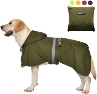 KOOGAL Pet Large Dog Raincoat Apparel Poncho Waterproof for Medium Large Sized for Dog Raincoat Clothes Jacket (6XL, Green)