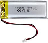 DC 3.7V 1100mAh 102050 Rechargeable Lithium Polymer Battery, Suitable for DIY 3.7-5V Electronic Products with Built-in 2-Wire Battery Replacement and LED Lights