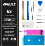 [3800mAh] Battery for iPhone 6S, JUBOTY New Upgraded Li-Polymer Higher Capacity 0 Cycle Battery Replacement for iPhone 6S Model A1633 A1688 A1700 with Complete Professional Repair Tool Kit