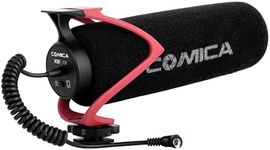 Universal Video Microphone, Comica CVM-V30 LITE Super-Cardioid Directional Shotgun Camera Microphone for Canon Nikon Sony Fuji DSLR Cameras and iPhone Android Smartphones(Red)