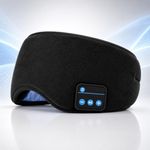MG SALESS Bluetooth Sleeping Eye Mask with Wireless Headphones, Light Blocking Sleep Mask with HD Stereo Music & Built-in Mic, Ultra Soft Adjustable Eye Mask for Travel, Meditation, Yoga, Airplane & Deep Sleep