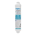 Hydrovos QC Inline Water Filter for Refrigerator, Ice Maker, Reverse Osmosis System, 1/4" Push-in Quick Connect, 10" Carbon Water Filter Reduces Chlorine Taste & Odor for Drinking Water, RV Water Use