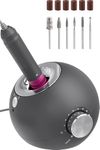 Delanie Professional Nail Drill Machine 35000RPM for Acrylic Nails Gel Polish Electric Nail File Kit Manicure Drill Set for Home and Salon Use with Six Sanding Bands and Drill Bits UK Plug(Wired-Gray)