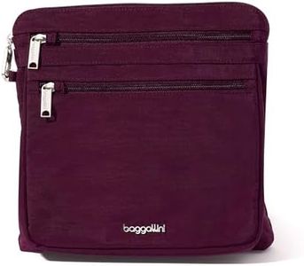 Baggallini Securtex Anti-Theft Large Crossbody, Mulberry, One Size