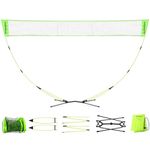 Hacer Badminton Net Set Portable Adjustable Outdoor with Foldable Stand Pole (3 Meter, Neon Green)