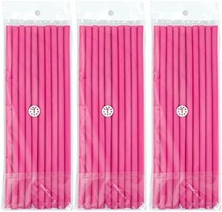 Pink Flexible Hair Twist Flexi Rods for Natural Hair - Soft Foam No Heat Hair Curling Rollers to Sleep In (9.45x0.3inch)