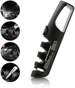 Supvox® Manual Knife Sharpener, 3-Stage Knife Sharpener for Kitchen, Multi Cutter Sharpener Pocket Knife Sharpener Handheld Knife Scissors Sharpener for Kitchen Knives