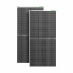 WAAREE Solar Panel 550 Watt II Pack of 2 II Half-Cut 144 Cells II Dual Glass Mono Perc Bifacial Solar Panels II 30 Years Performance Warranty II (1kW) (Bi-55-550 Pack of 2, 2)