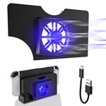 HEATFUN Switch OLED Cooling Fan, Switch OLED Dock Fan, Switch OLED Accessories - Black