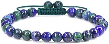 AD Beads Unisex 8mm Gemstone Bracelets Healing Macrame Adjustable 7-9 Inches || wear this healing natural gemstone bracelet help to erase your pain and fear || recover your energy|||, 3, Crystal,