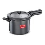 Prestige Svachh Hard Anodised Aluminium Outer Lid Pressure Cooker, 7.5 Litre, Black, 7.5 Liter