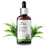 Aravi Organic Tea Tree Essential Oil For Skin, Hair, Face, Acne Care, Dandruff - 100% Pure, Natural and Undiluted - 15 ml