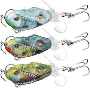 HANDING 3PCS Plopper, Bass Fishing Lure for Freshwater and Saltwater, Floating Topwater Lure, Mustad Hook, Angler's Gift, for Pike Catfish, 1/2oz, 3/4oz and 1oz