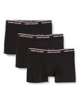 Tommy Hilfiger Men Boxer Short Trunks Underwear Pack of 3, Black (Black), L