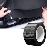 MINNESOTA 1 Pair Car Scratch Tape Sticker Carbon Fiber Rubber, Entry Guard Strip Car Door Sill Protector, Anti Car Scratch Waterproof Tape - Black 48MM x 5 Meter