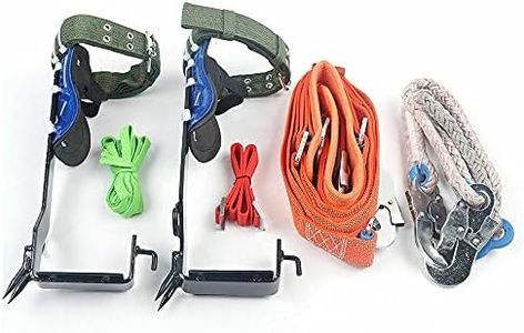 SHZICMY Juego de iniciación para escalada de árboles, herramienta de escalada, crampones forestales, cuerda de seguridad, escalada de árboles, herramienta de escalada